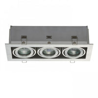 Faretto da incasso FIZZ III inclinabile alluminio 12V GU5,3 3x50W