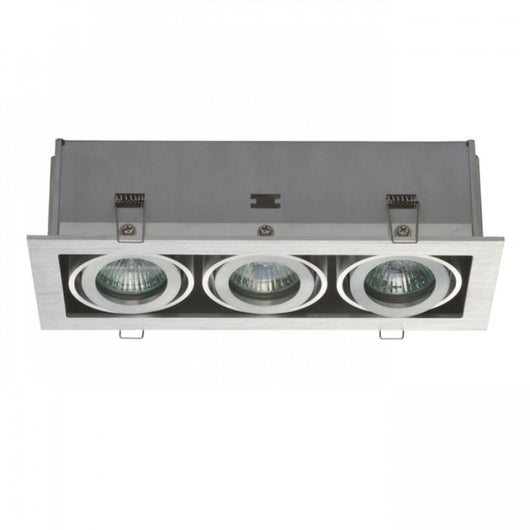 Faretto da incasso FIZZ III inclinabile alluminio 12V GU5,3 3x50W