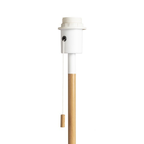 Lampada KEITH piedistallo da tavolo con USB bianco faggio 230V E27 40W