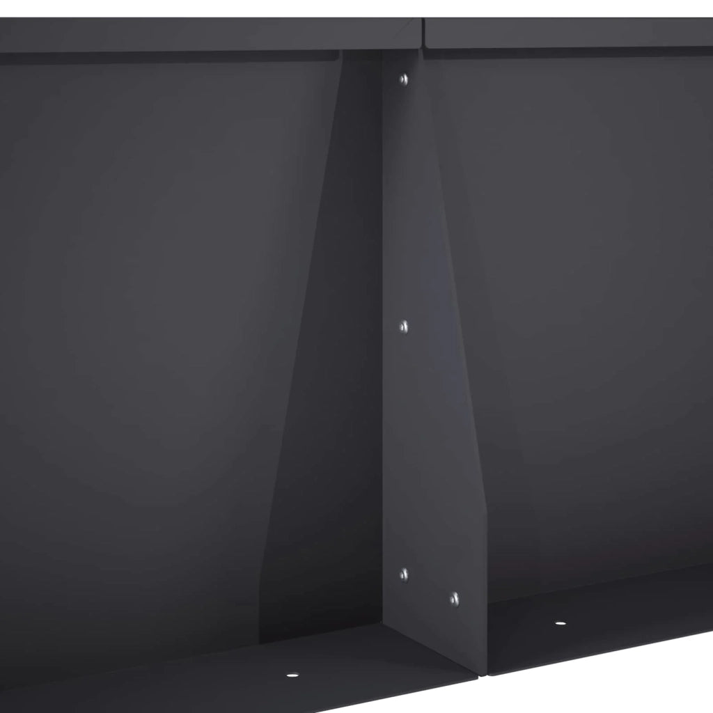 Muro di contenimento 2 pz 50 x 50 x 40 cm Acciaio Antracite 8015176