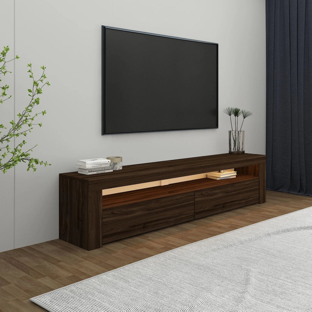 Porta TV in legno "Bati" - 150 x 36 x 46 cm - Marrone