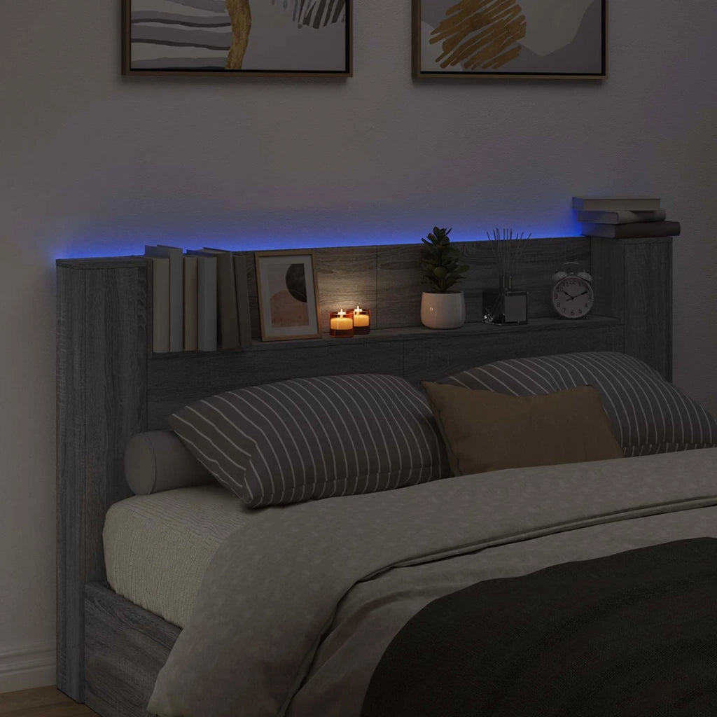Testiera Letto Sonoma grigio Legno ingegnerizzato