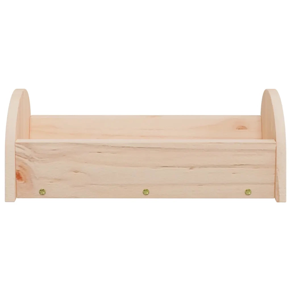 Mangiatoia per Conigli 28x10x10 cm in Legno Massello di Abete CFW3852048