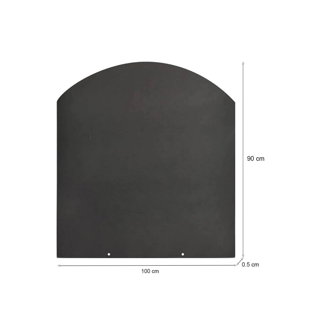 Accessorio riscaldamento Andreis, Accessorio per stufa, Utensili per il riscaldamento, Made in Italy, 90x100 h1 cm, Nero