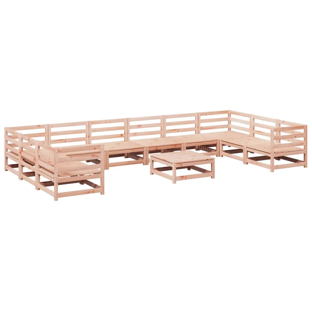 Set Divani da Giardino 11 pz in Legno Massello Abete Douglas 3299646