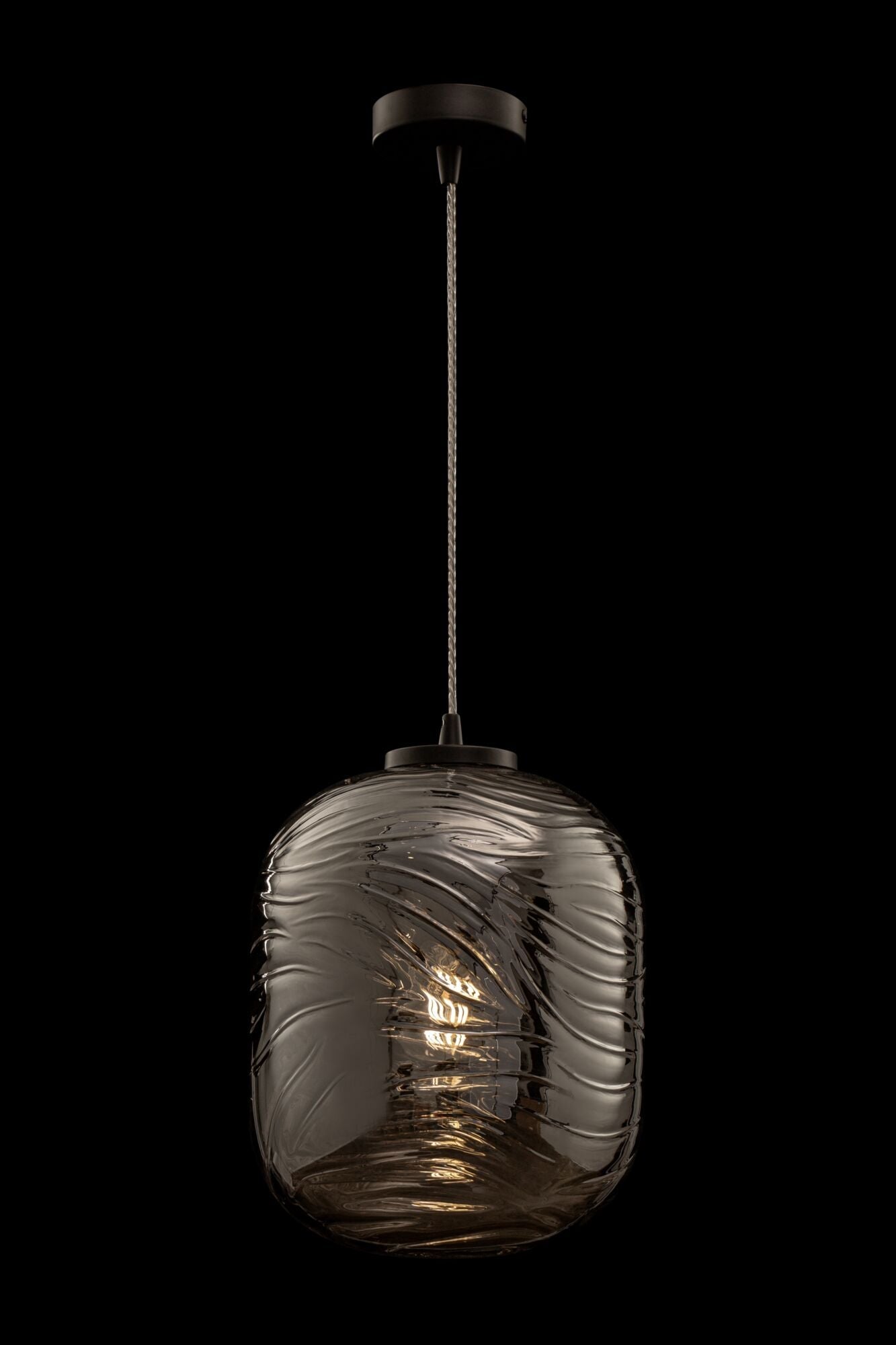 Lampada pendente Pendant in Metallo Dunas Opaco Nero