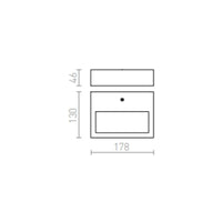 Faretto CHLOE da parete  acciaio inossidabile 230V LED 9W IP65  3000K