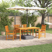 Set da Pranzo per Giardino 5 pcs Marrone 3375678