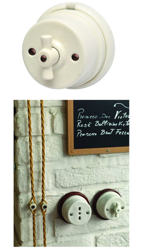 INTERRUTTORE IN PORCELLANA STILE ANTICO ASOLA -40415