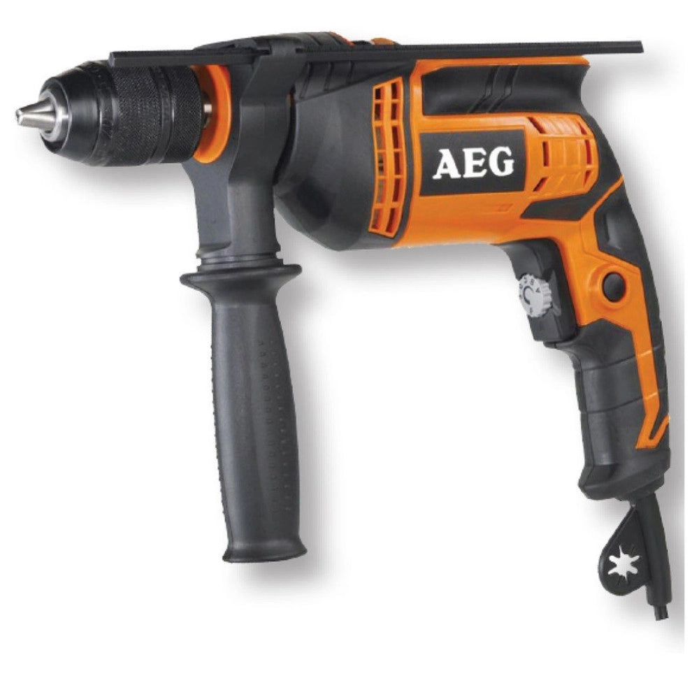 Trade Shop - Trapano A Percussione Aeg Sbe 600r 600w Mandrino Autoserrante In Metallo Da 13mm -