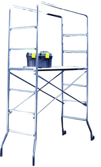 Trabattello Brixo H.218 smontabile in acciaio zincato con ruote, 120 kg