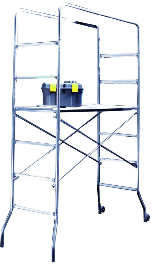 Trabattello Brixo H.218 smontabile in acciaio zincato con ruote, 120 kg