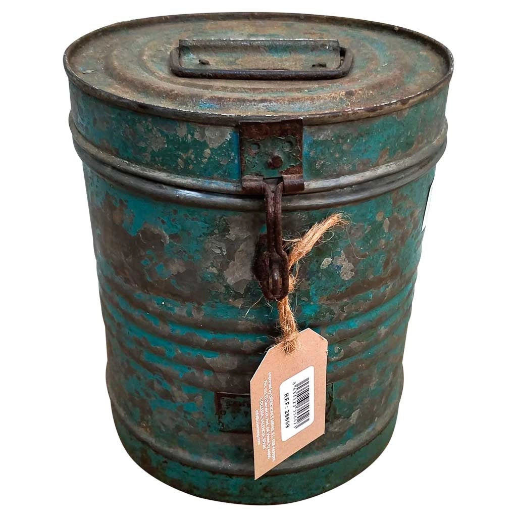 Fusto in metallo blu 20x20x23h