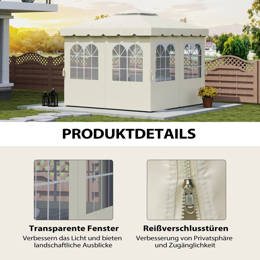 Pannelli Laterali per Gazebo ¨C zephmum ¨C Cremewei? 300x300 cm