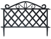 STECCATO NERO IN ABS CM 47,5X36H RECINZIONE AIUOLE PZ.8 GIARDINO