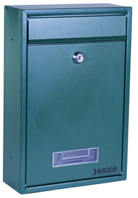CASSETTA POSTALE BRIXO DOMUS IN ACCIAIO COLORE VERDE L22xP9xH33 cm
