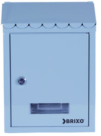 CASSETTA POSTALE BRIXO POPULAR IN LAMIERA COLORE GRIGIO CON TETTO L21xP7xH30 cm
