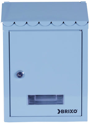 CASSETTA POSTALE BRIXO POPULAR IN LAMIERA COLORE GRIGIO CON TETTO L21xP7xH30 cm