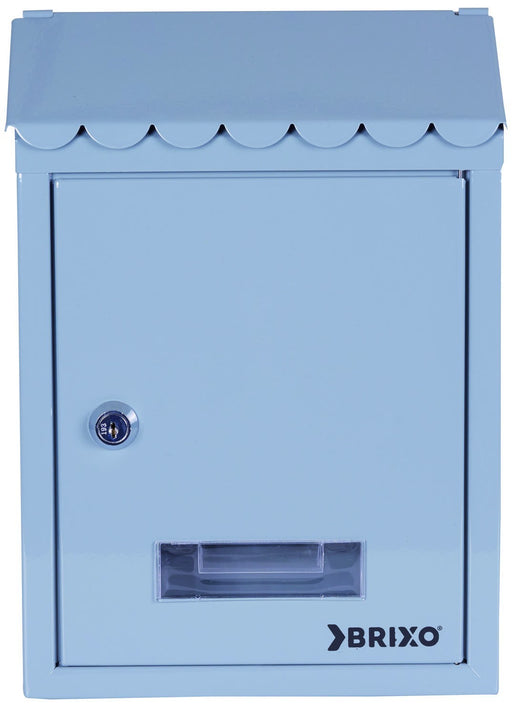 CASSETTA POSTALE BRIXO POPULAR IN LAMIERA COLORE GRIGIO CON TETTO L21xP7xH30 cm