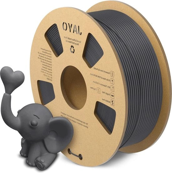 Filamento per Stampante 3D da 1,75 mm - Avvolto a Pacchetto - Tolleranza Dimensionale +/- 0,002 mm - 11 KG Spola - 363 Metri - Grigio
