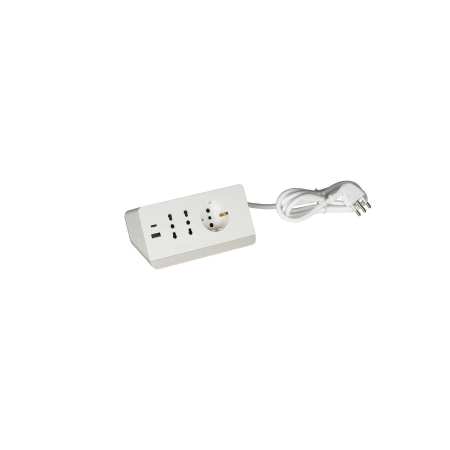 MULTIPRESA DA SCRIVANIA 2 USB BIANCA DI  BTICINO