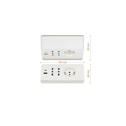 MULTIPRESA DA SCRIVANIA 2 USB BIANCA DI  BTICINO