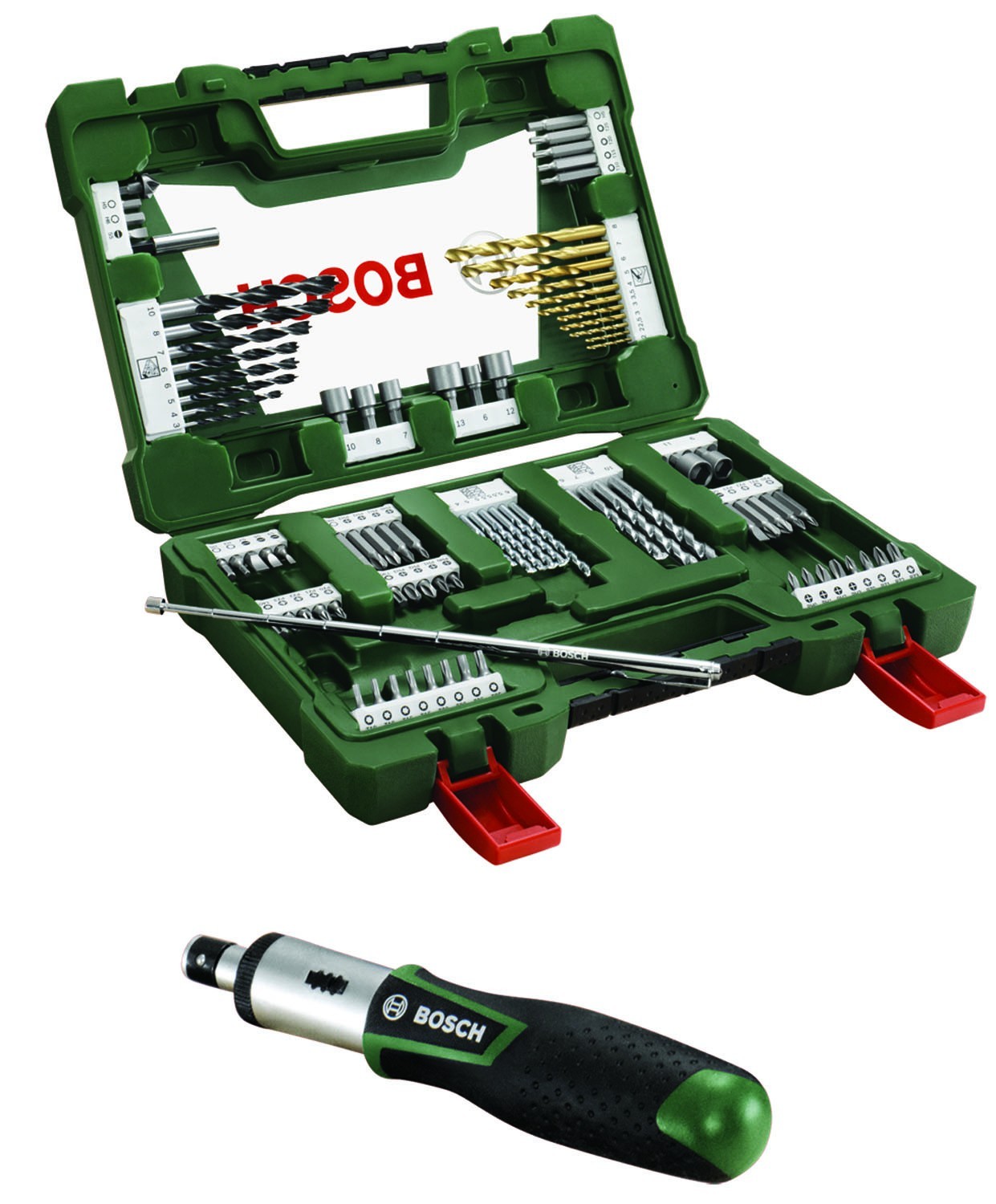 VALIGETTA SET CON ACCESSORI PER FORATURA E AVVITATURA BOSCH 91 PEZZI 2607017311
