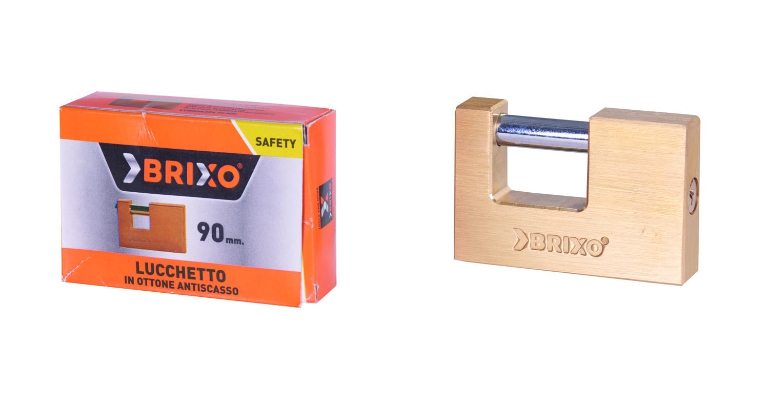 LUCCHETTO BRIXO RETTANGOLARE MM.90