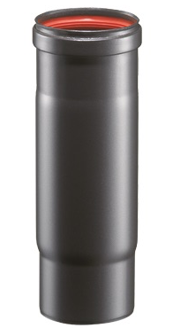 TUBO TELESCOPICO PER STUFA PROFESSIONAL PELLET NERO 10X25cm