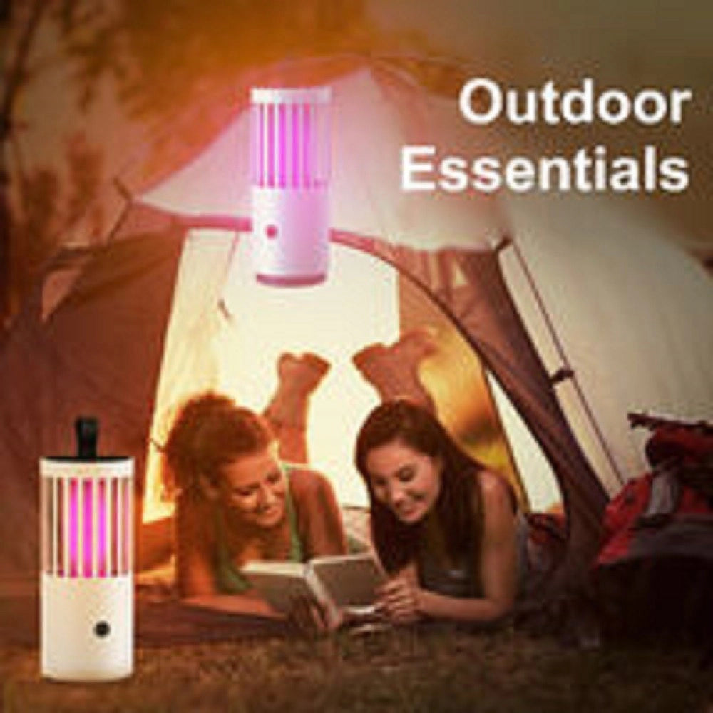 Trade Shop - Lampada Zanzare Multidimensionale 360​​° Trappola Onde Luminose Turbo Aspirazione -