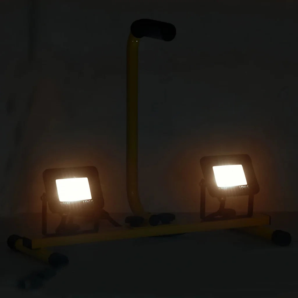 Faretto a LED con Maniglia 2x10 W Bianco Caldo CFW7221938