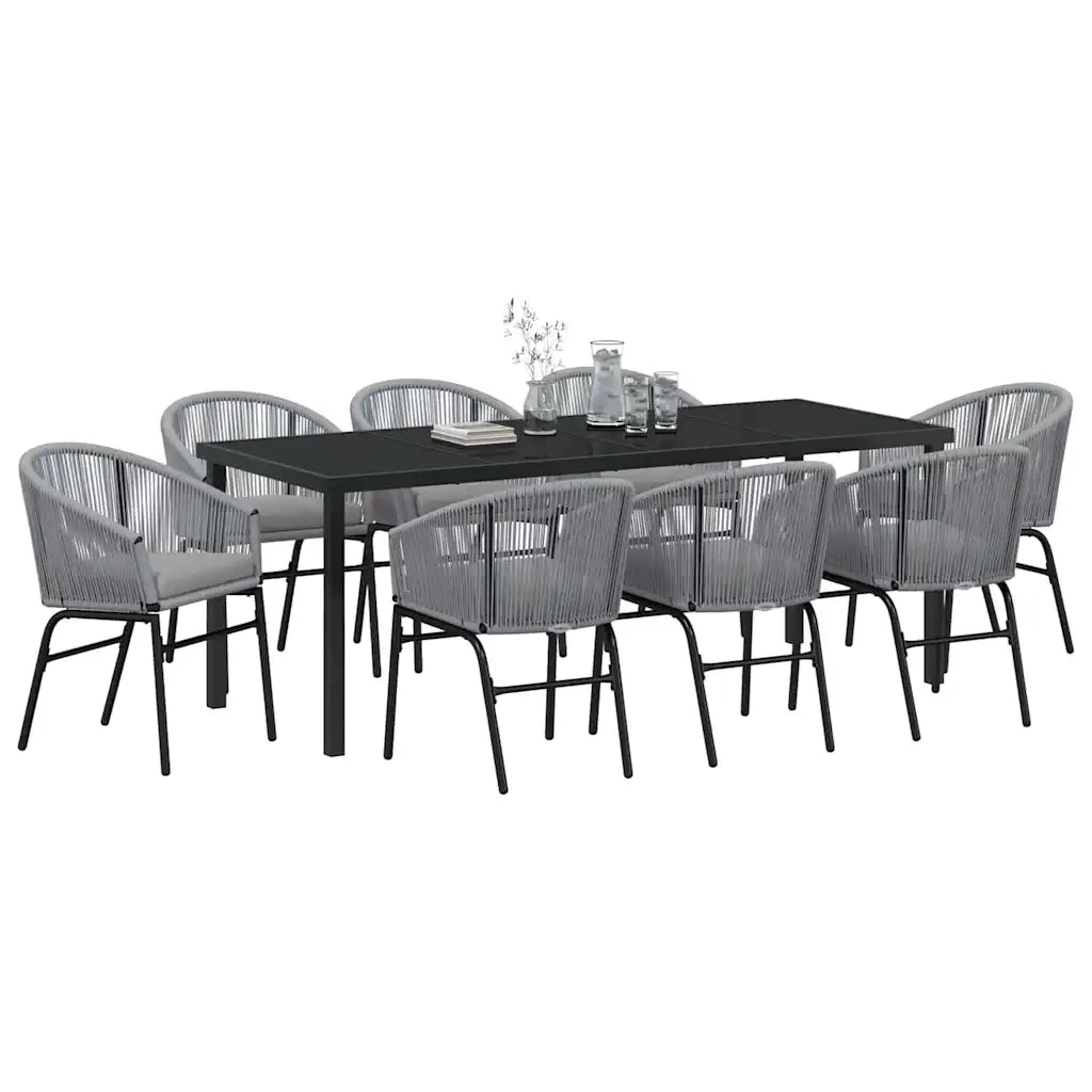 Set da Pranzo per Giardino 9 pcs Antracite 3379365