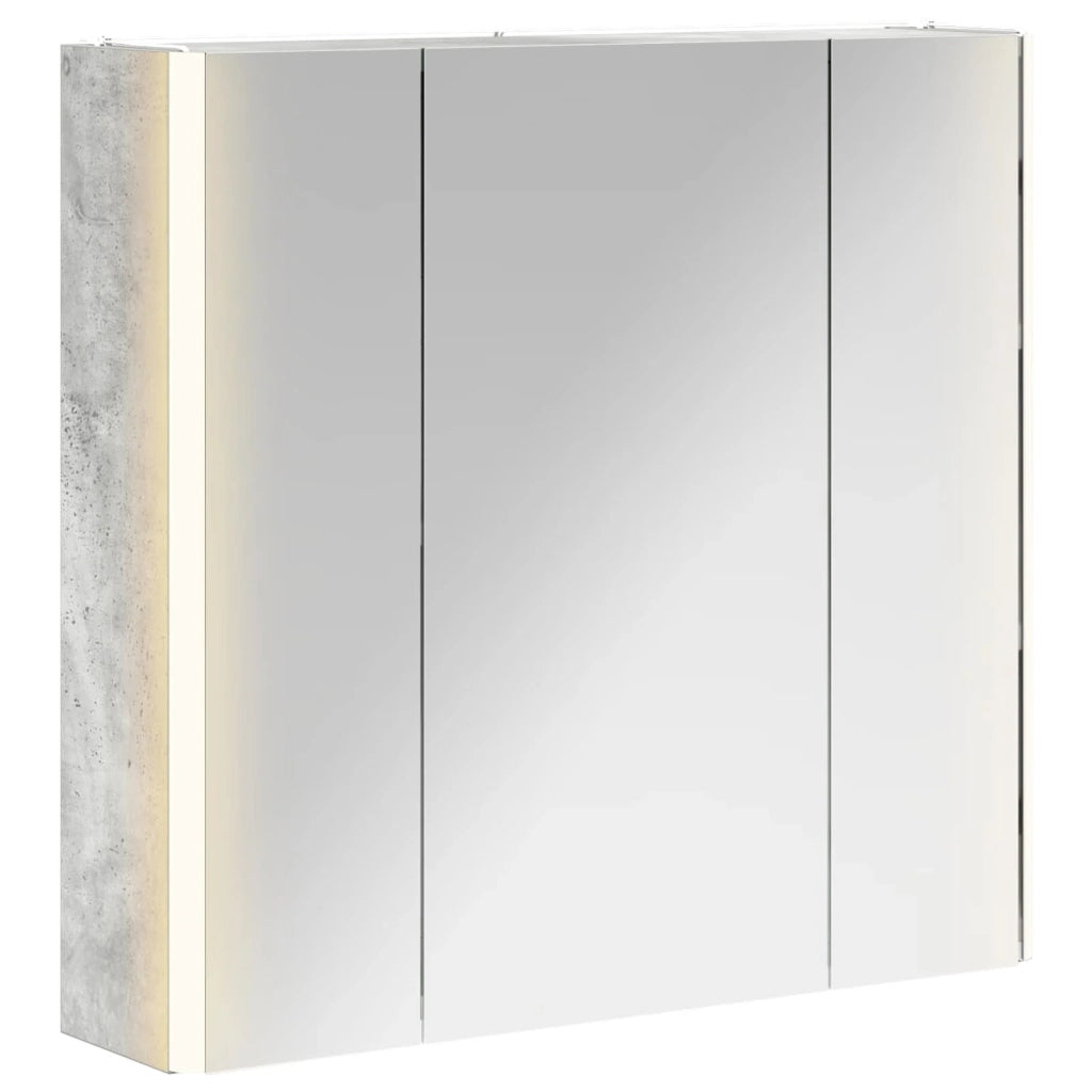 Mobiletto per specchio da bagno Grigio cemento