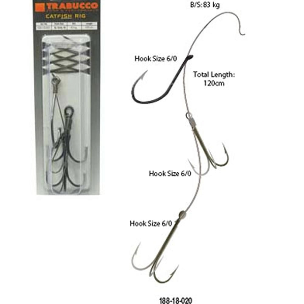 Catfish rig trabucco amo 6/0-6/0 portata kg83 cm 120