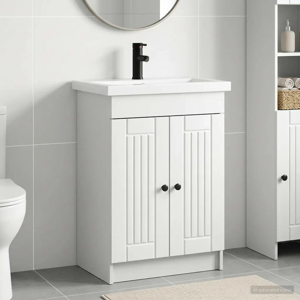 Set di mobili per il bagno Bianco 56 x 37,5 x 81 cm 3404184