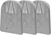 Set di 3 supporti per specchietti auto - Montanti di fissaggio - Componenti interni - Estensore per specchietti posteriori - Grigio - Accessori per specchietti posteriori.