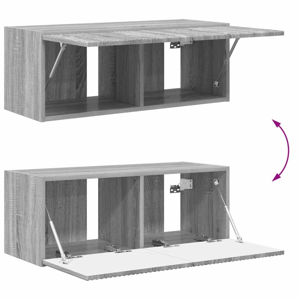 Set di Mobiletto da TV a Parete 4 pcs Grigio Sonoma 3408922