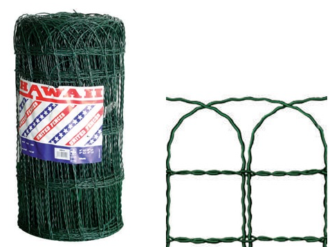 RETE PER AIUOLE HAWAII IN FILO D'ACCIAIO ZINCATO E PLASTIFICATO 150X90 RT.25 MT H.65