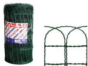 RETE PER AIUOLE HAWAII IN FILO D'ACCIAIO ZINCATO E PLASTIFICATO 150X90 RT.10 MT H.65