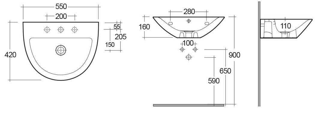 Lavabo d'appoggio morning
