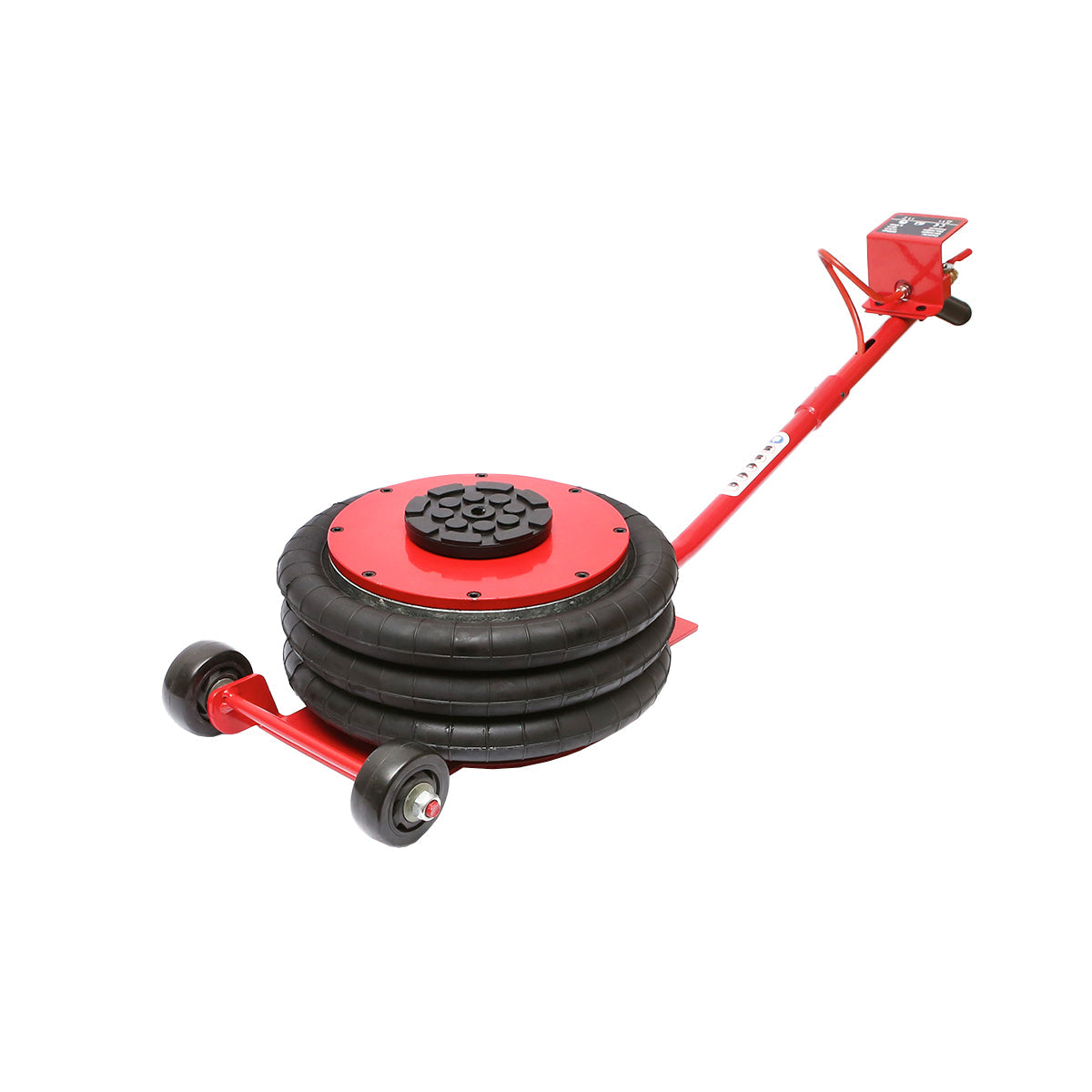 Cric pneumatico professionale 145–400 mm con cuscino ad aria pressione di esercizio 8-12Bar. Carico massimo 5T Breckner Germany