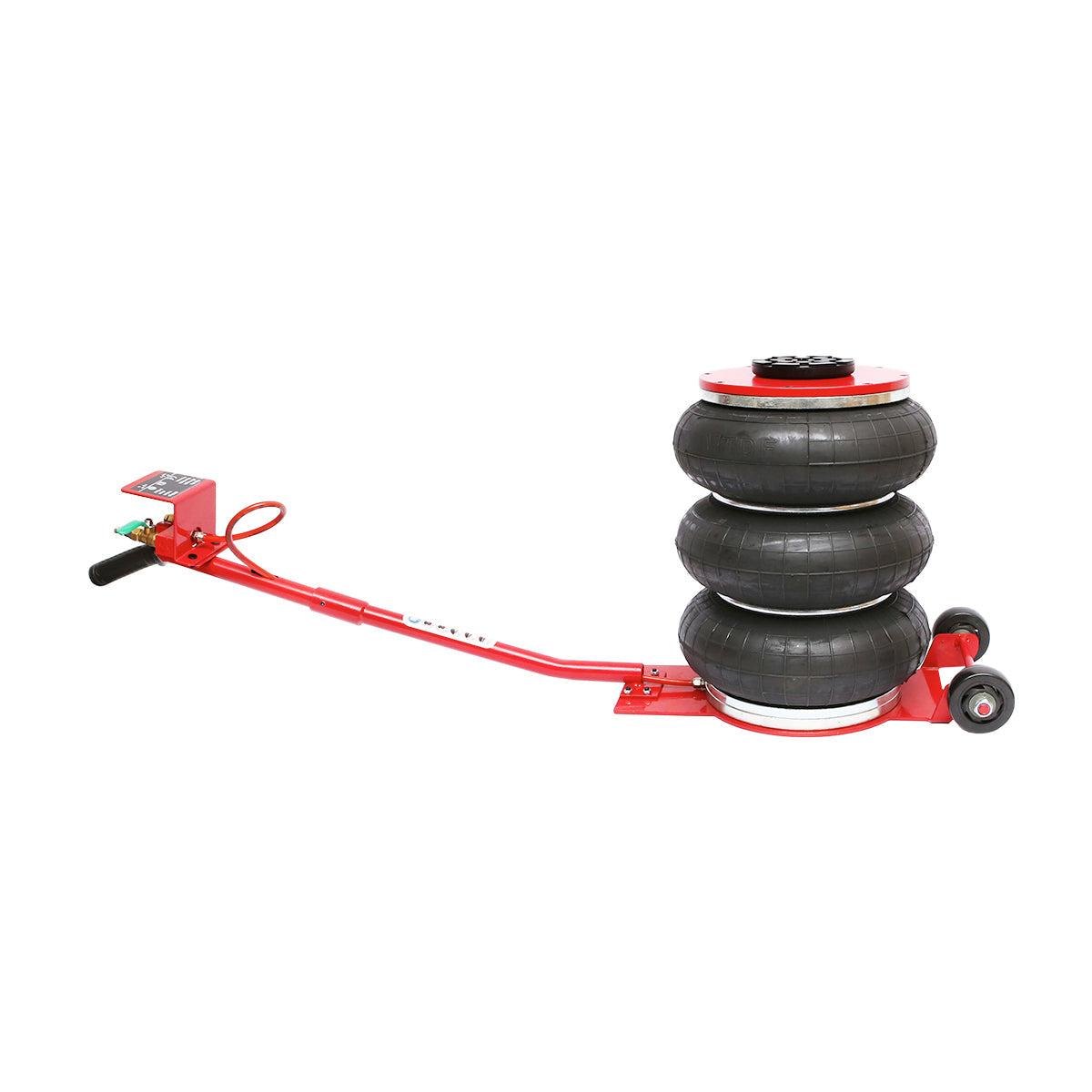 Cric pneumatico professionale 145–400 mm con cuscino ad aria pressione di esercizio 8-12Bar. Carico massimo 5T Breckner Germany