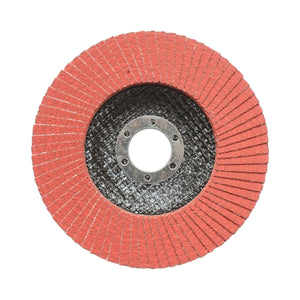 Disco lamellare abrasivo al corindone T27 CA100, 125x22mm per la levigatura/lucidatura di acciaio inossidabile e metallo Breckner Germany