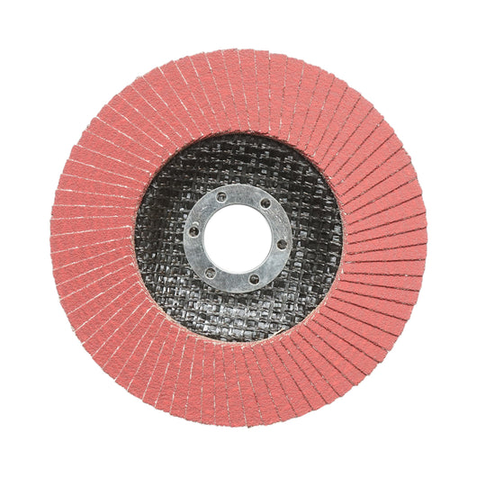 Disco lamellare abrasivo al corindone T27 CA120, 125x22mm per la levigatura/lucidatura di acciaio inossidabile e metallo Breckner Germany