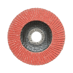 Disco lamellare abrasivo al corindone T27 CA40, 125x22mm per levigatura/lucidatura di acciaio inossidabile e metallo Breckner Germany