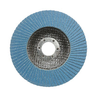 Disco lamellare abrasivo in zirconia T27 ZA120, 125x22mm per levigatura/lucidatura di metalli e acciaio inossidabile Breckner Germany