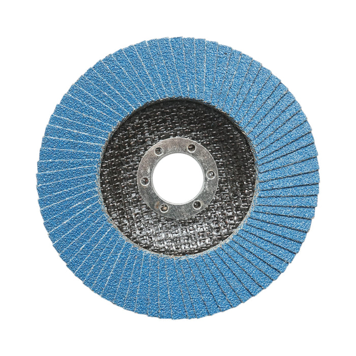 Disco lamellare abrasivo in zirconia T27 ZA80, 125x22mm per levigatura/lucidatura di metalli e acciaio inossidabile Breckner Germany