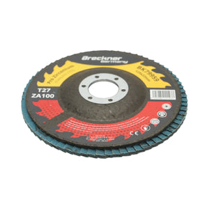Disco lamellare in zirconia T27 ZA100, 125x22mm per levigatura/lucidatura di metalli e acciaio inossidabile Breckner Germany