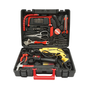 Kit trapano a percussione 600W, 220V, mandrino da 13 mm, velocità 3300 giri/min con 47 pezzi di utensili e attrezzi Breckner Germany