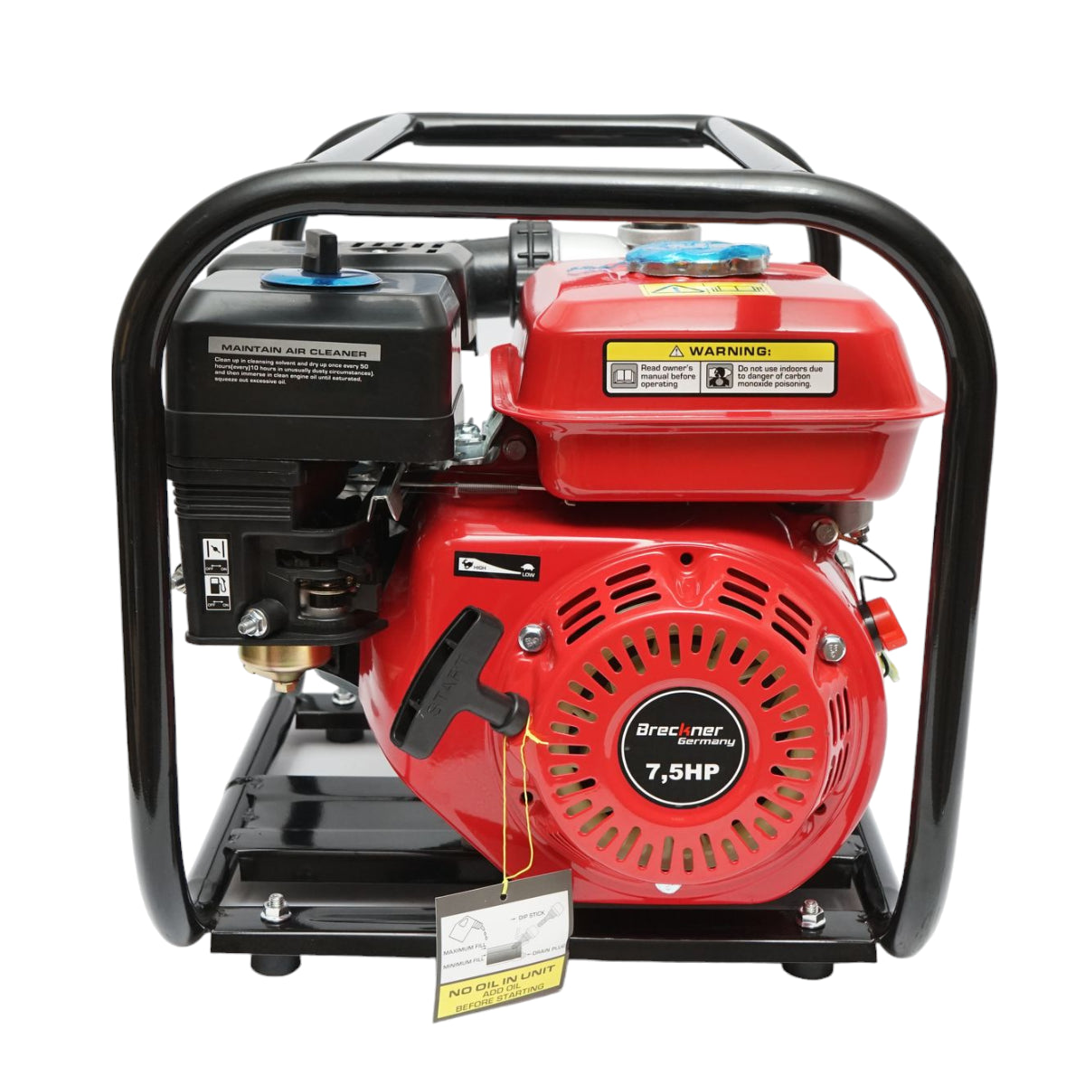 Motopompa a benzina WP20 7,5HP, portata 2 pollici 30m3/h profondità 8m, altezza 30m Breckner Germany